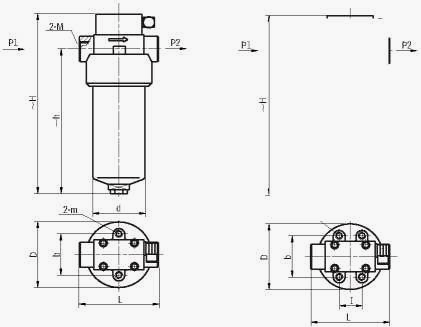 ZU-H、QU-H系列壓力管路過濾器管路連接